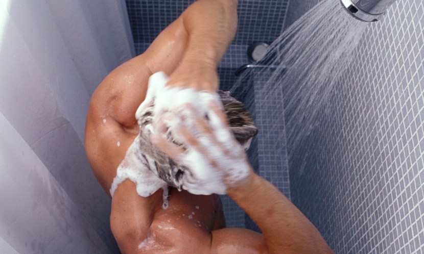 Girls swim in the bathroom photo