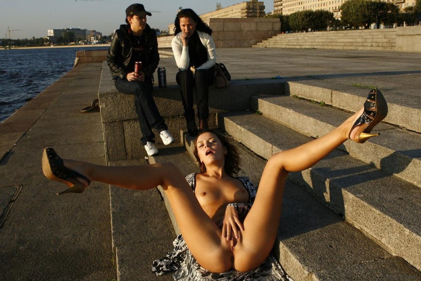 Girls without panties in public
