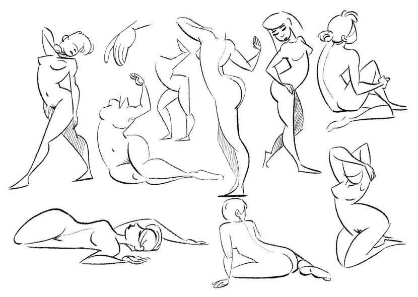 Pose for drawing stylized