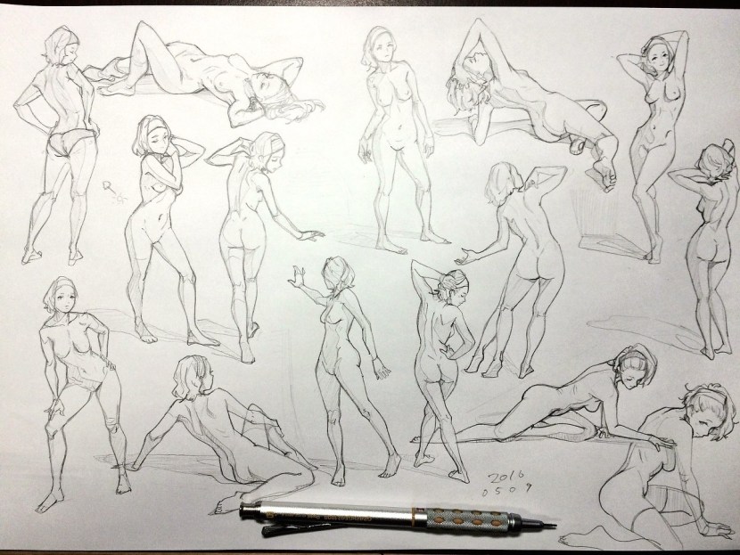 Human poses for artists