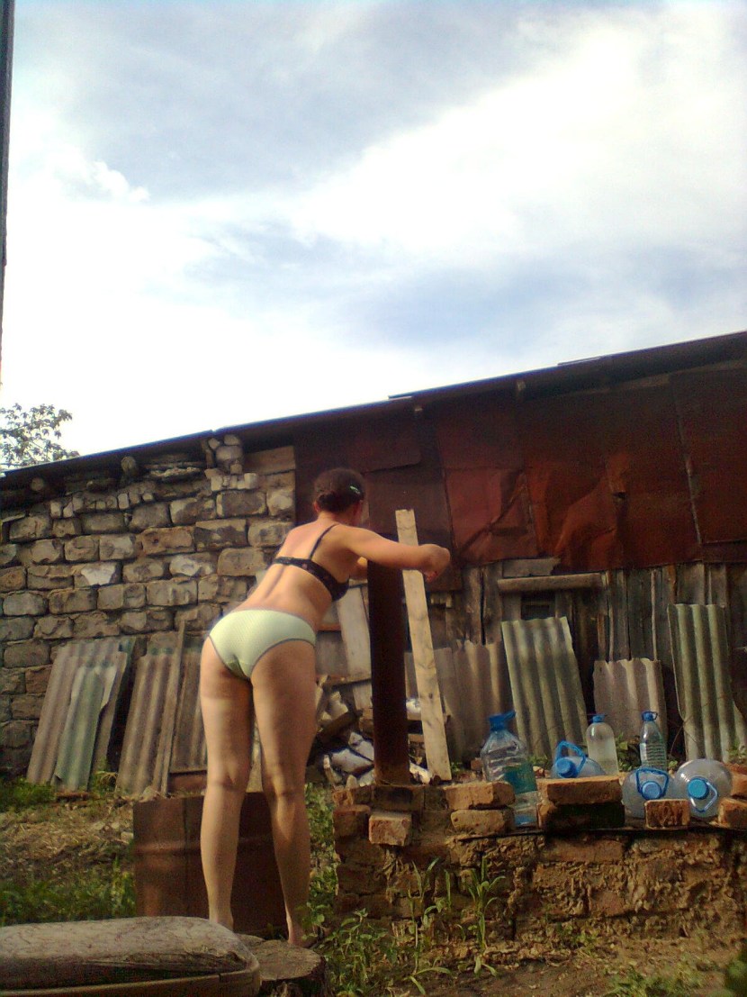 Village girls in shorts