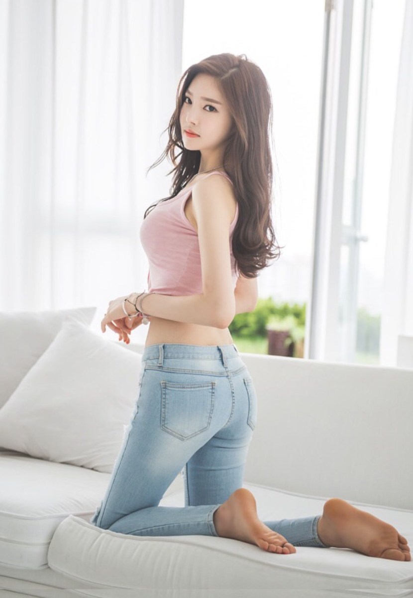 Chinese women in jeans