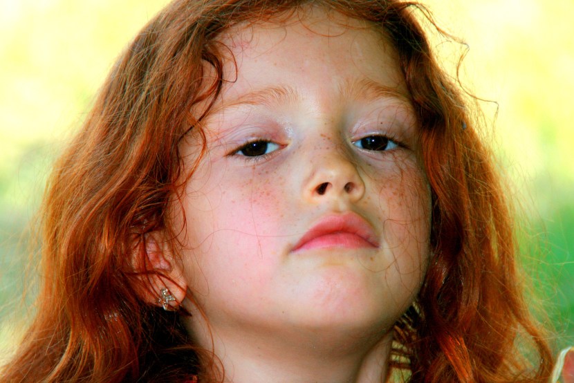 Children with straight red hair