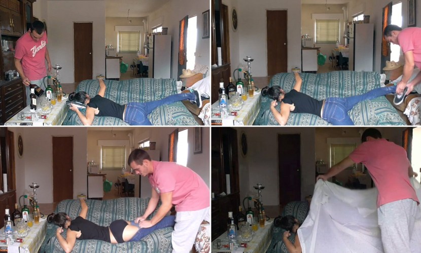 Naked chicks at a party