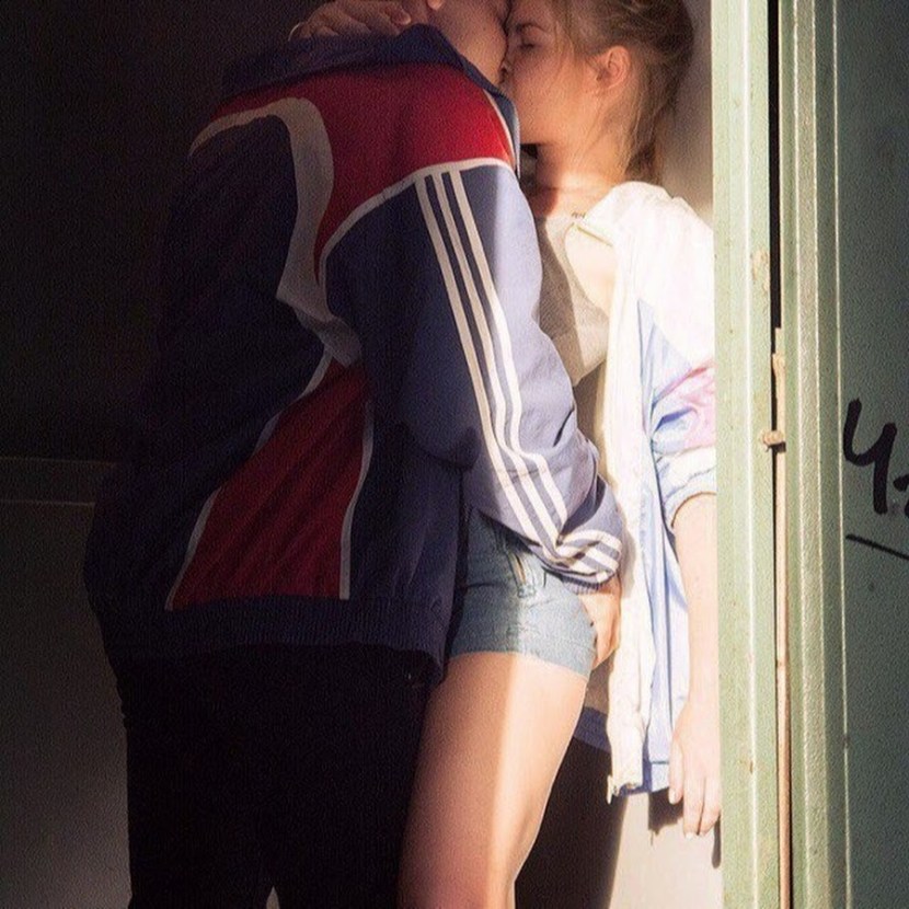 Pressed teenagers against the wall