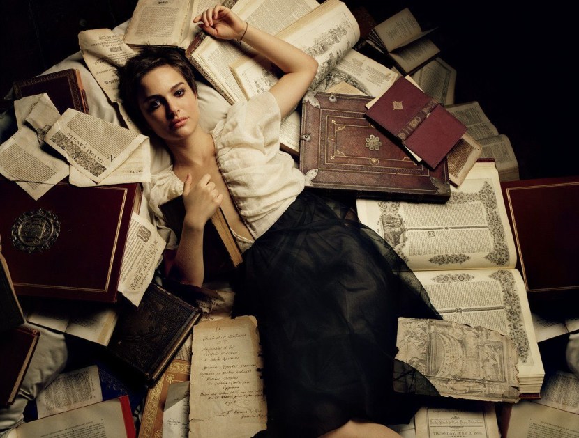 Natalie Portman with a book