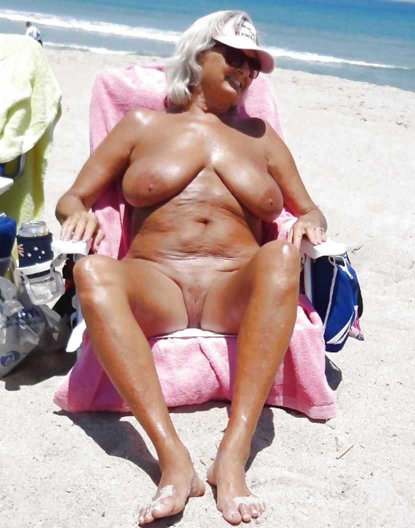 Fat grandmas on the beach XXX