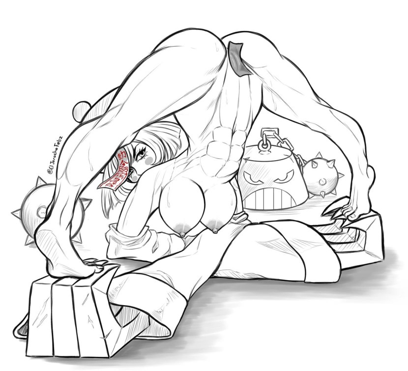 Naked women legs behind the head