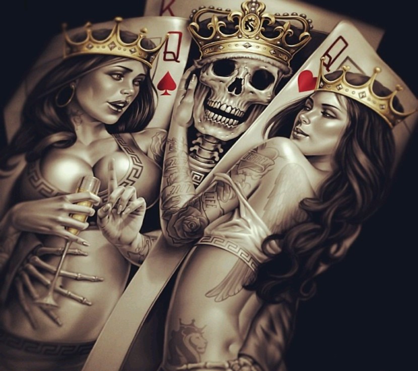 Cards with girls in Pin-Up style