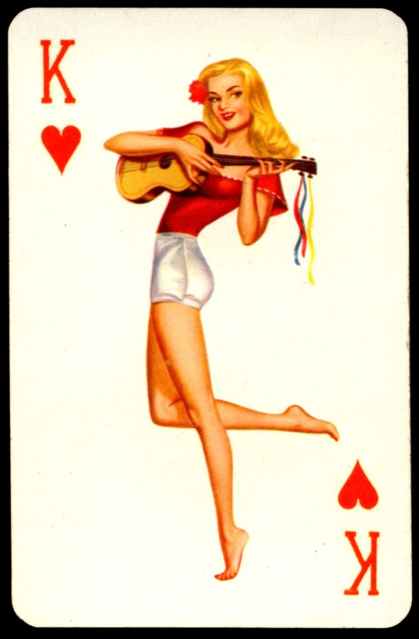 Draw cards playing with a pencil