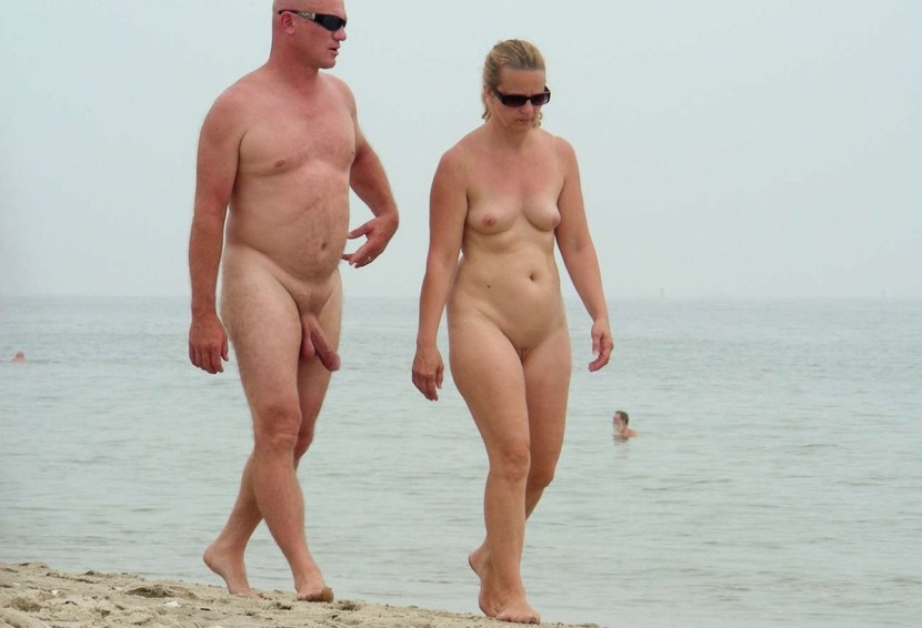 Naked fat guys on the beach