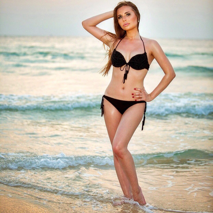 Julia Mikhalkova in a swimsuit 2020