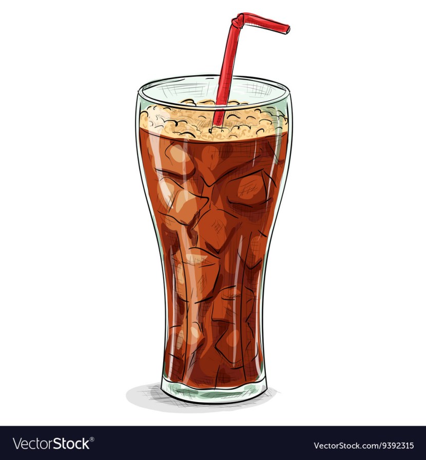 Cola in an ice glass