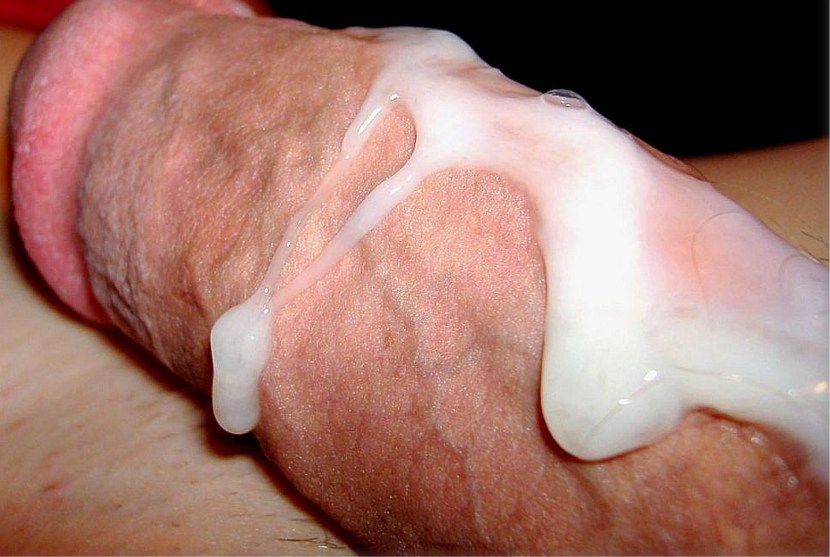 A man ends with thick sperm