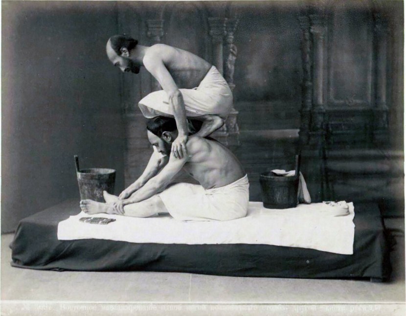 Massage in the eastern baths of Tiflis. 1890