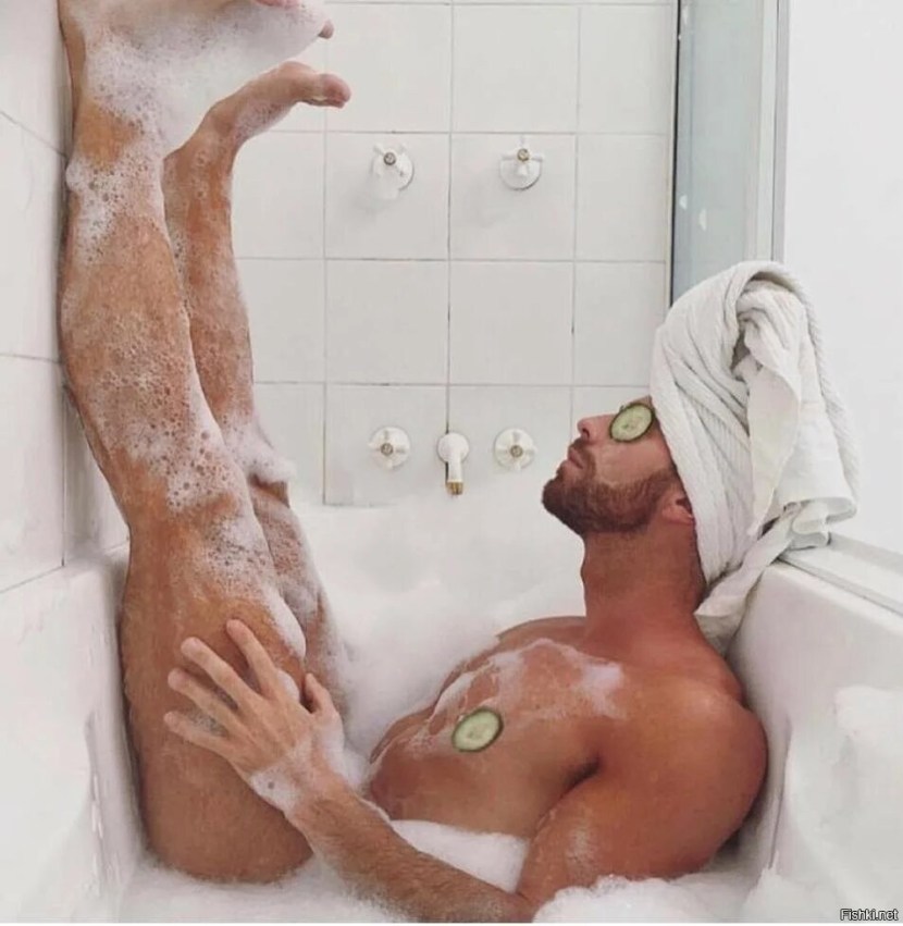 A man in the shower