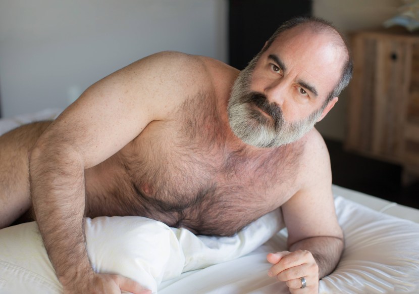 An adult hairy man