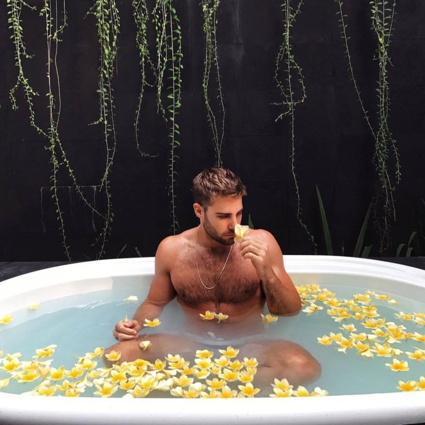 Old man in the bathroom