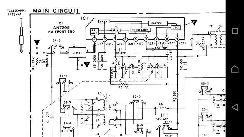 Scheme of the antenna tuner TV