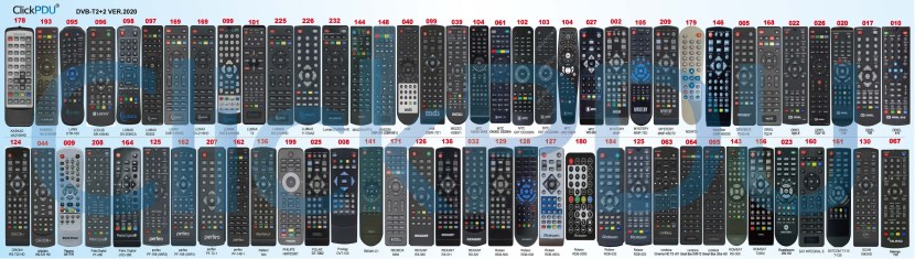 Universal remote control Huayu DVB-T2+2 Ver.2020