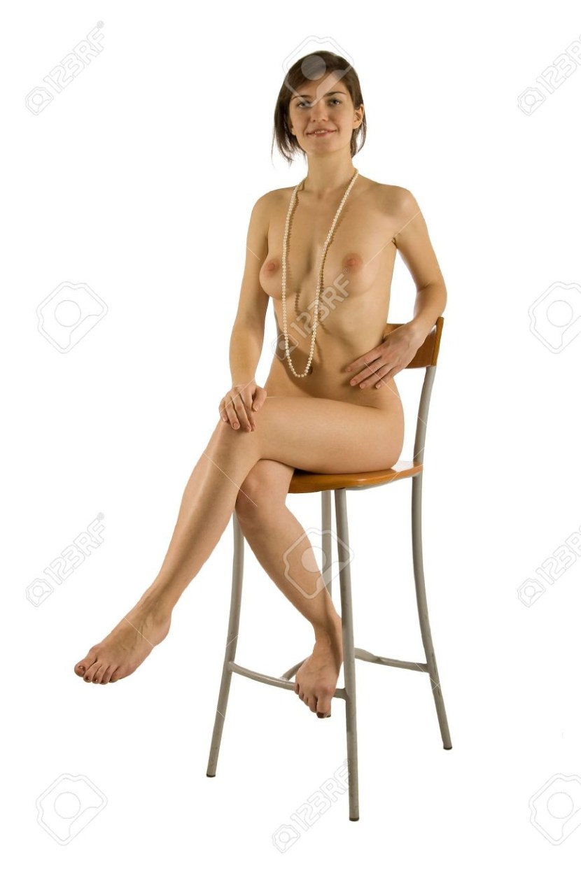 Naked lesbian under the table