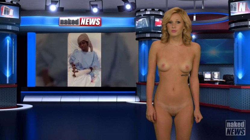 Naked Japanese TV presenter