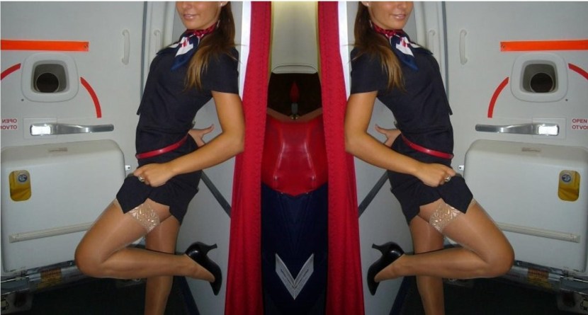 Stewardesses in pantyhose