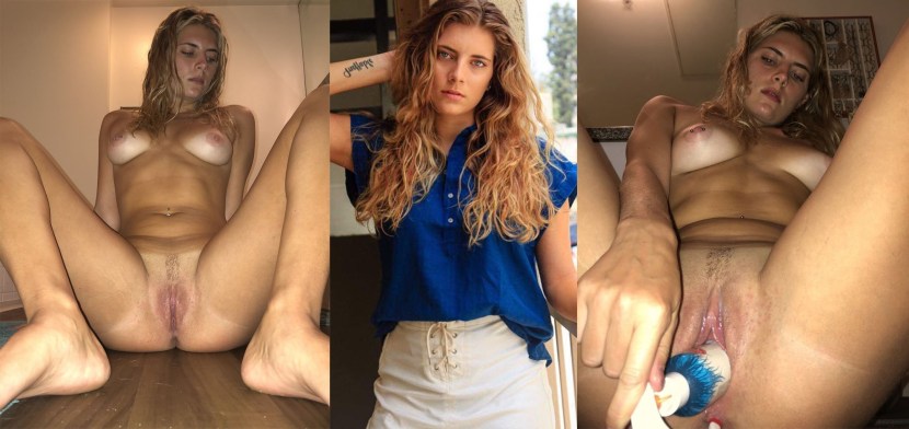 Dressed undressed widely open vagina