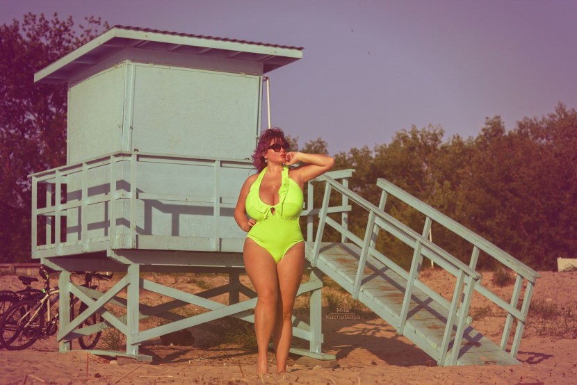 Ukrainian fashion model with 6 breast size