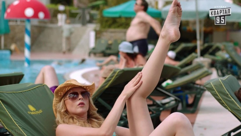 Anna Churina in a swimsuit