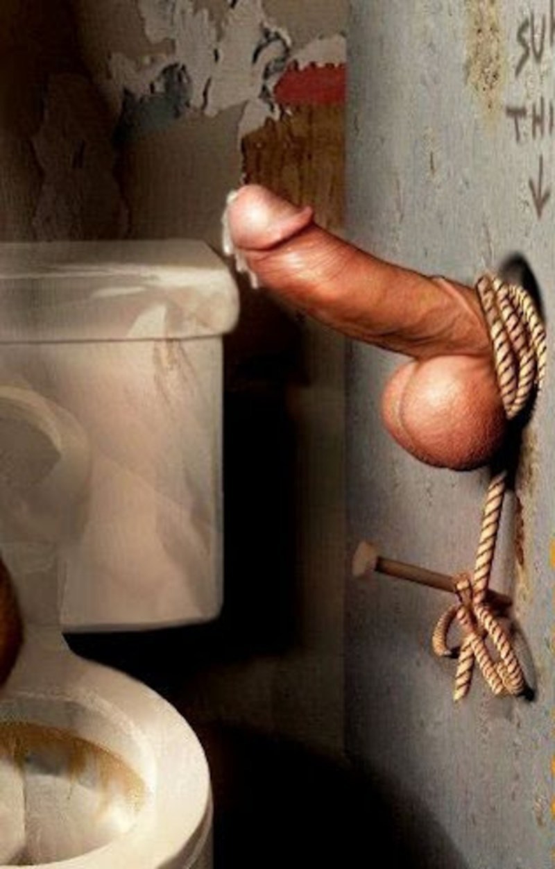 Girl in the toilet Glori Hole