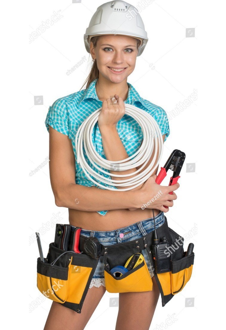 Girl with a tool