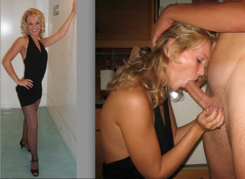 Mature in Blowjob Amateur dress