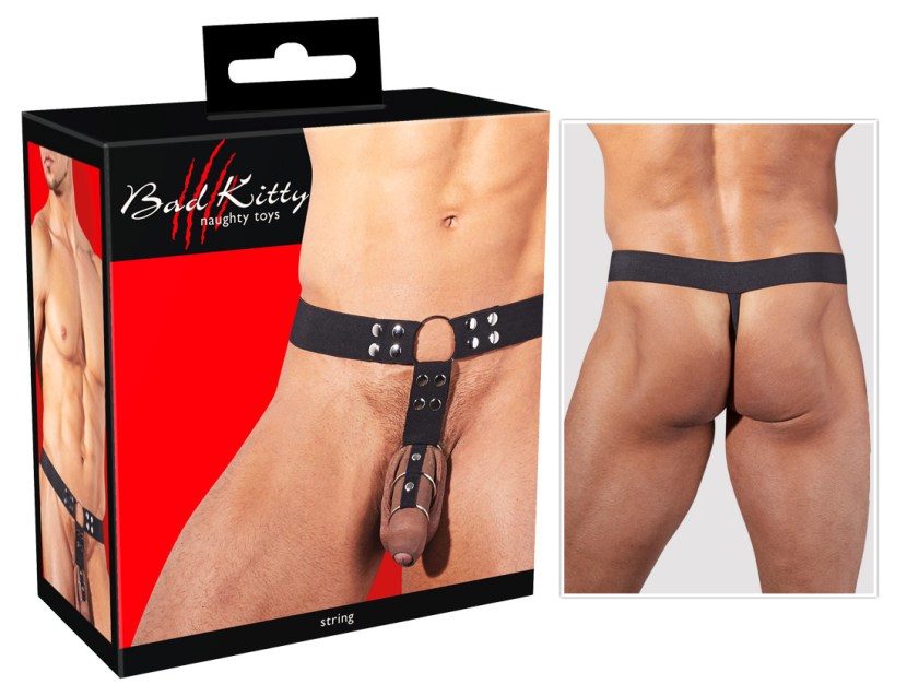 Erotic men's thongs with a ring