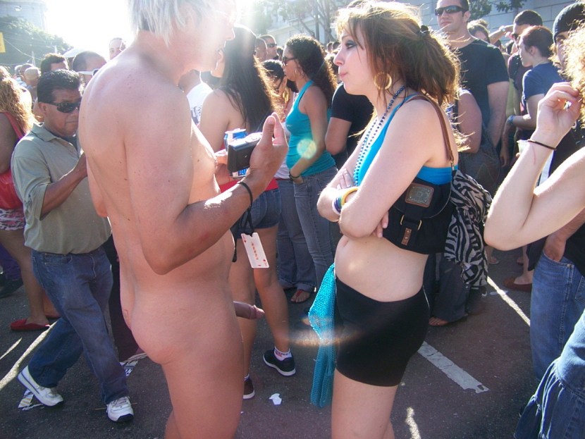 Naked men dressed women