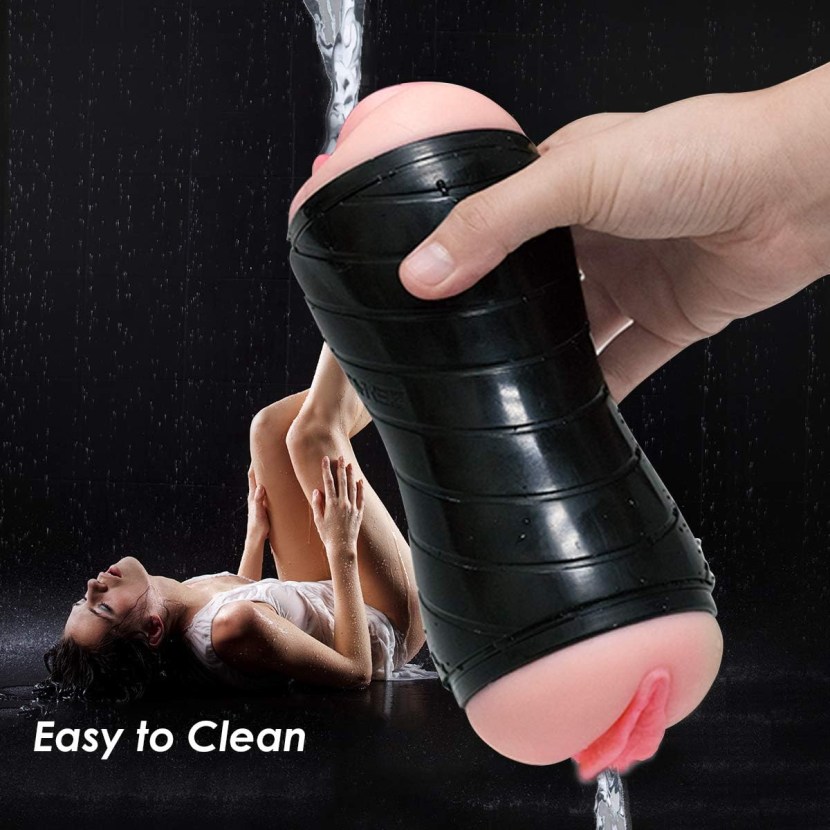 Bilateral masturbator of the vagina and mouth in the tube zemalia gina