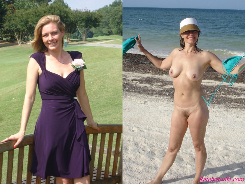 Ordinary women in the dress naked