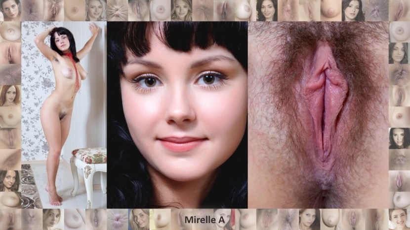 Hairy vagina and girlfriend's face