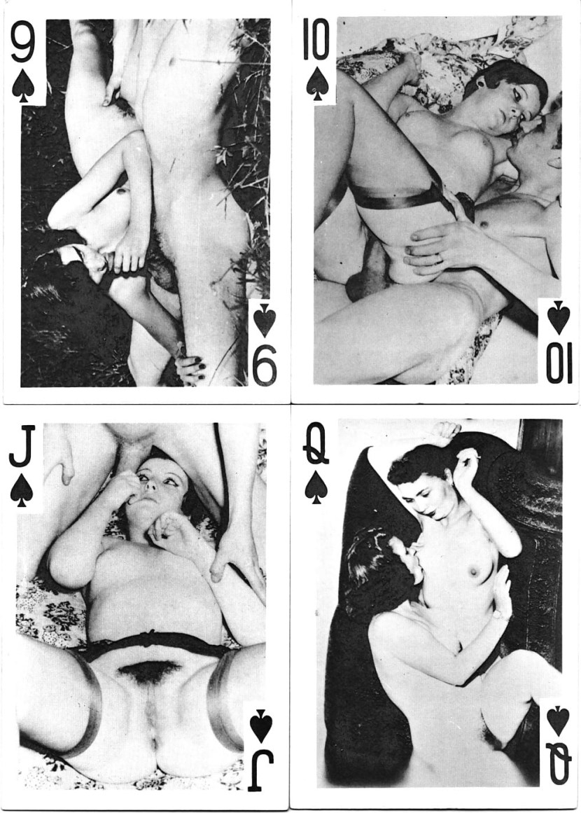 Pornographic playing cards