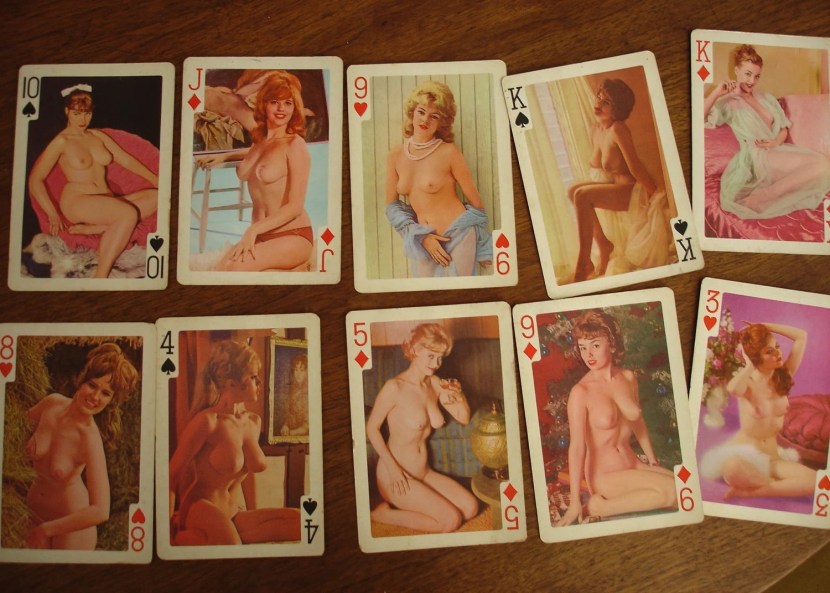 Playing cards. Porn. Huge boobs