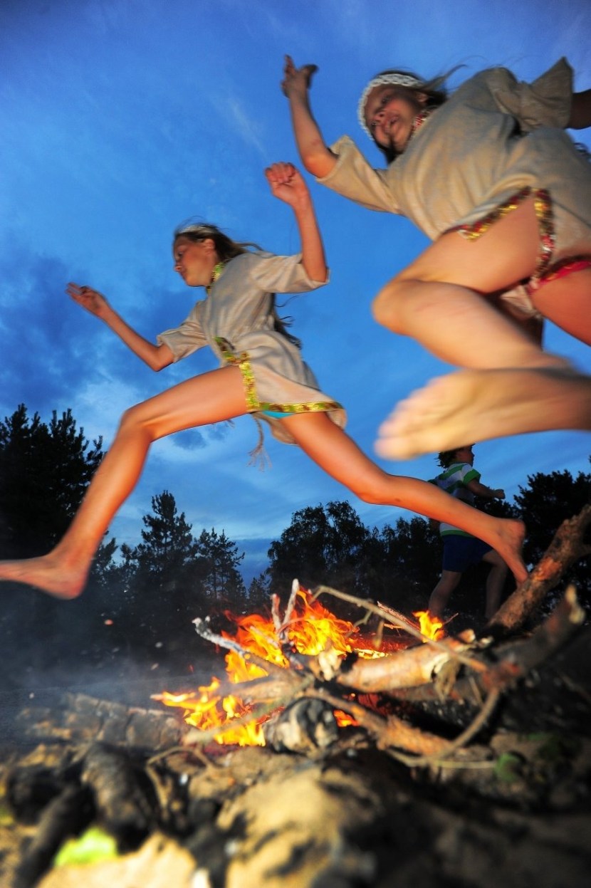 Bonfire jumping