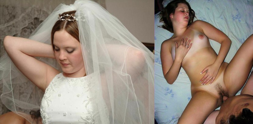 Naked brides after the wedding