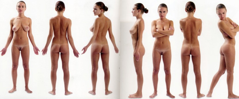 Naked women in front and back
