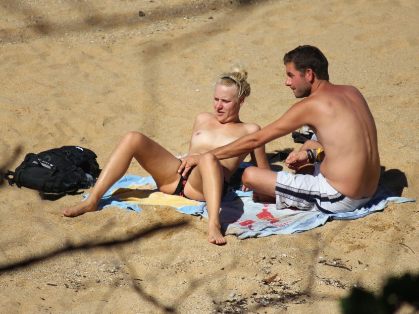 Public fuck on the beach