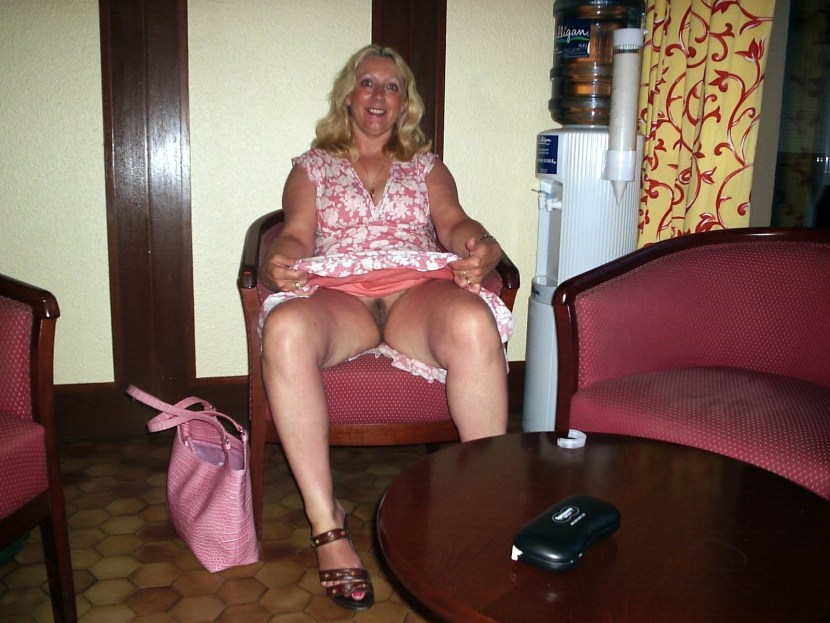 Women aged without panties