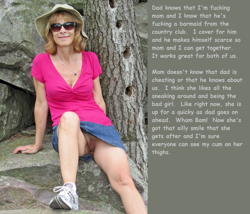 Sultry Mature Upskirt on the stairs