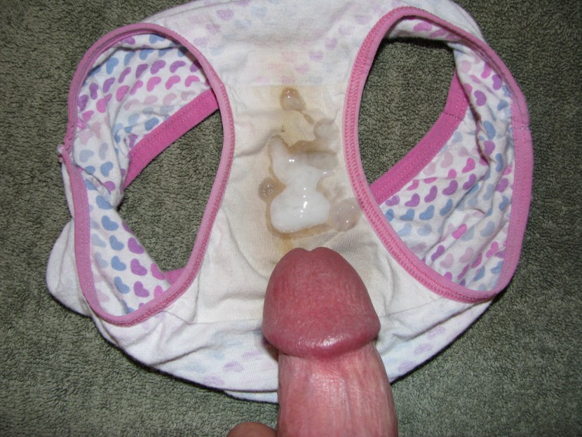 Realistic erotic cum on panties