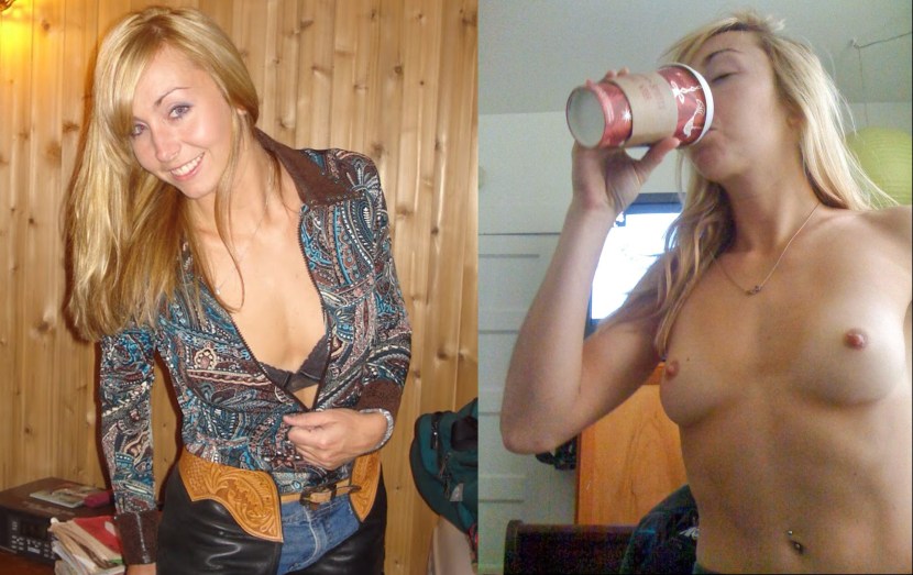 Girls dressed and undressed