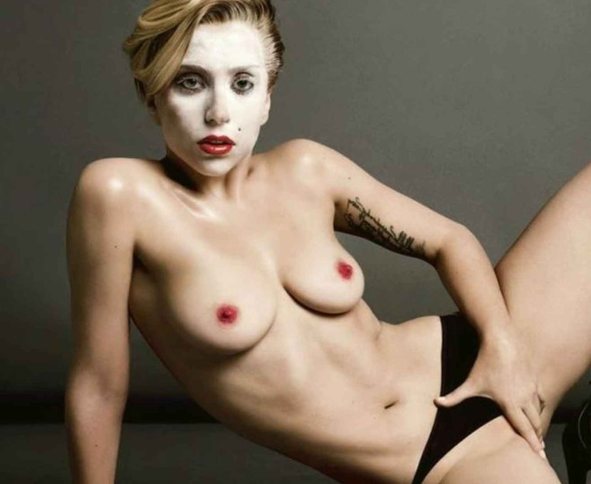 Lady Gaga flat tits