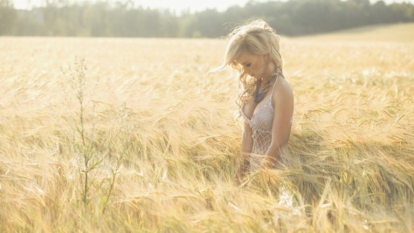 Girl in a wheat field